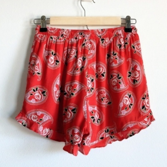 Honey Punch Shorts New Honey Punch Floral Paisley Fringe Tassel